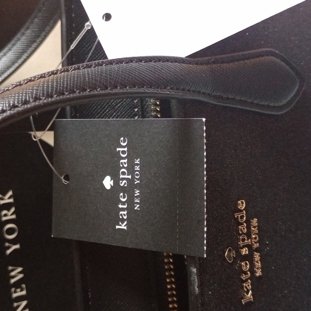 AUTHENTIC KATE SPADE BLACK 🖤 w/ lite shimmer "Glimmer Glitter Matte" - Picture 5 of 8
